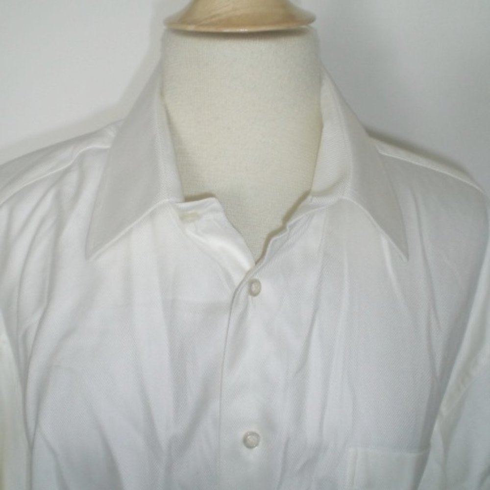 IKE BEHAR for NEIMAN MARCUS cream french cuff dress shirt 16.5 L